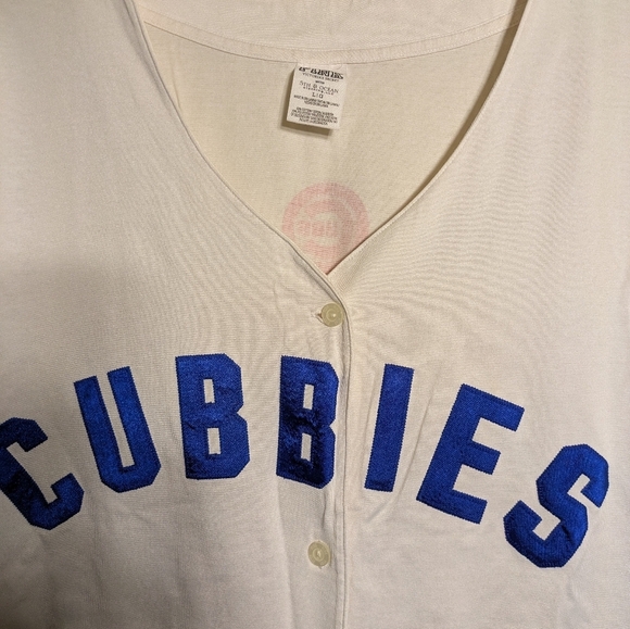 pink Victoria Secret White Cubbies Button-Up Shirt Pre-owned Size Large - Picture 3 of 7